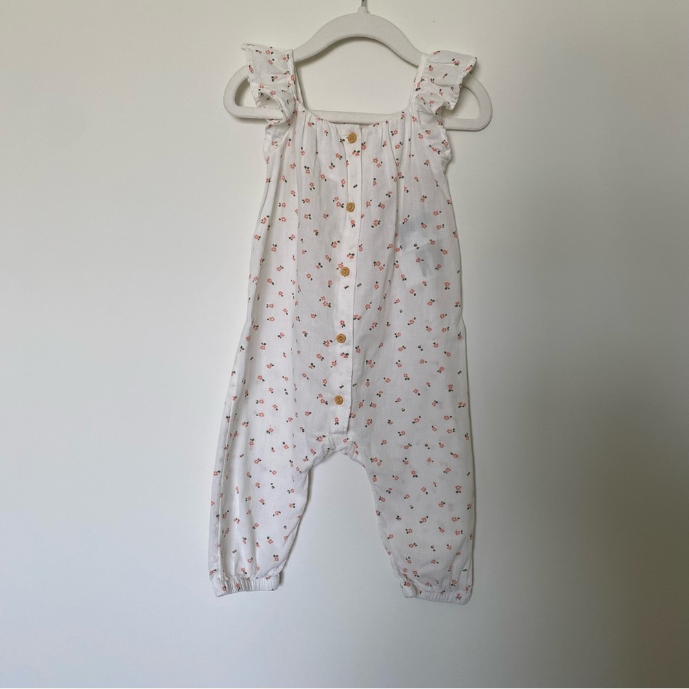 Floral Ruffle Baby Romper